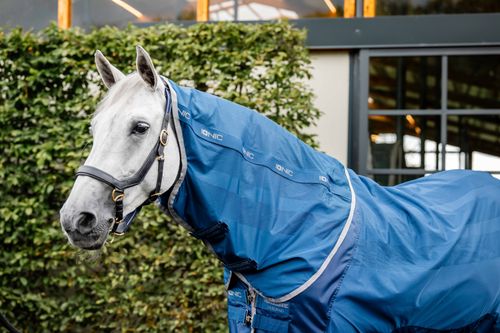 Horseware Ionic Therapy Mesh Cooler hood - Imperial Blue/Silver/Navy