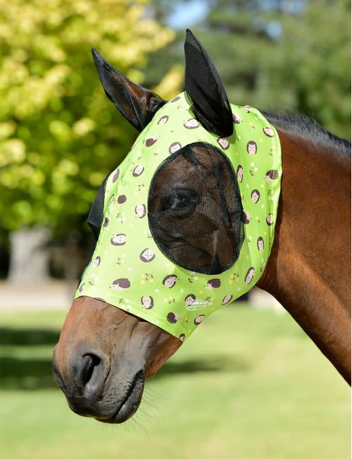 Weatherbeeta Stretch Bug Eye Saver w/Ears - Hedgehogs & Flowers Print