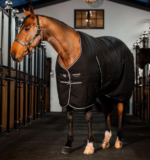 Rambo Embossed Lining Stable 400g - Black/Black/Silver