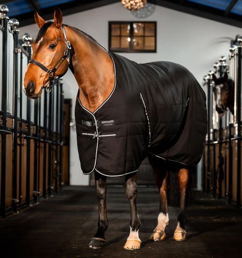 Rambo Embossed Lining Stable 100g - Black/Black/Silver