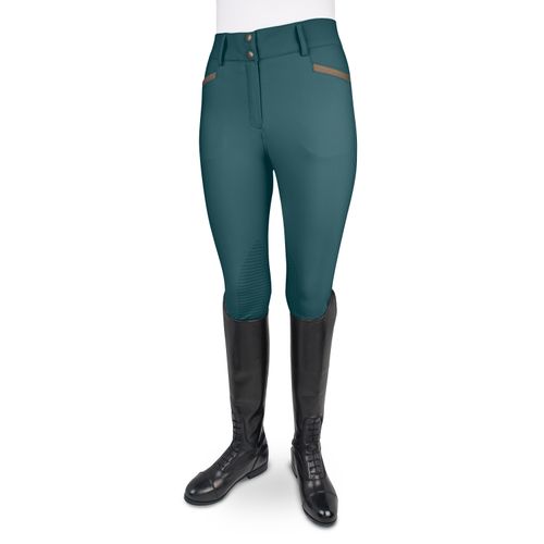 Ovation Women's Elegance Dynamic Knee Patch Breeches - Deep Teal