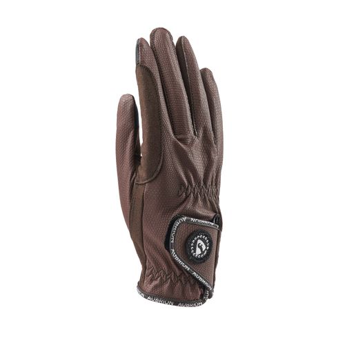 Shires Aubrion Kids' Aachen Riding Gloves - Brown