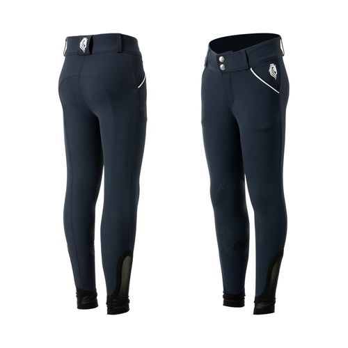 Equinavia Kids' Greta Summer Knee Patch Breeches - Navy/White