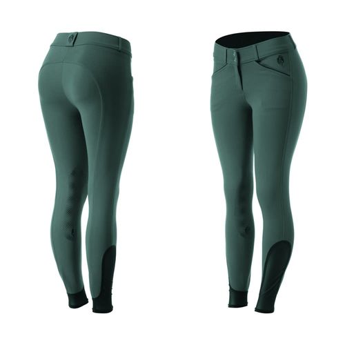 Equinavia Women's Astrid Summer Knee Patch Breeches - Midnight Green/Navy