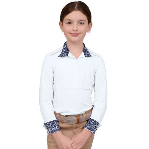 Chestnut Bay Kids' SkyCool Liberty Long Sleeve Show Shirt - Fall White