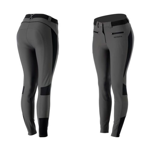 Equinavia Women's Hanna Knee Patch Breeches - Grey/Black