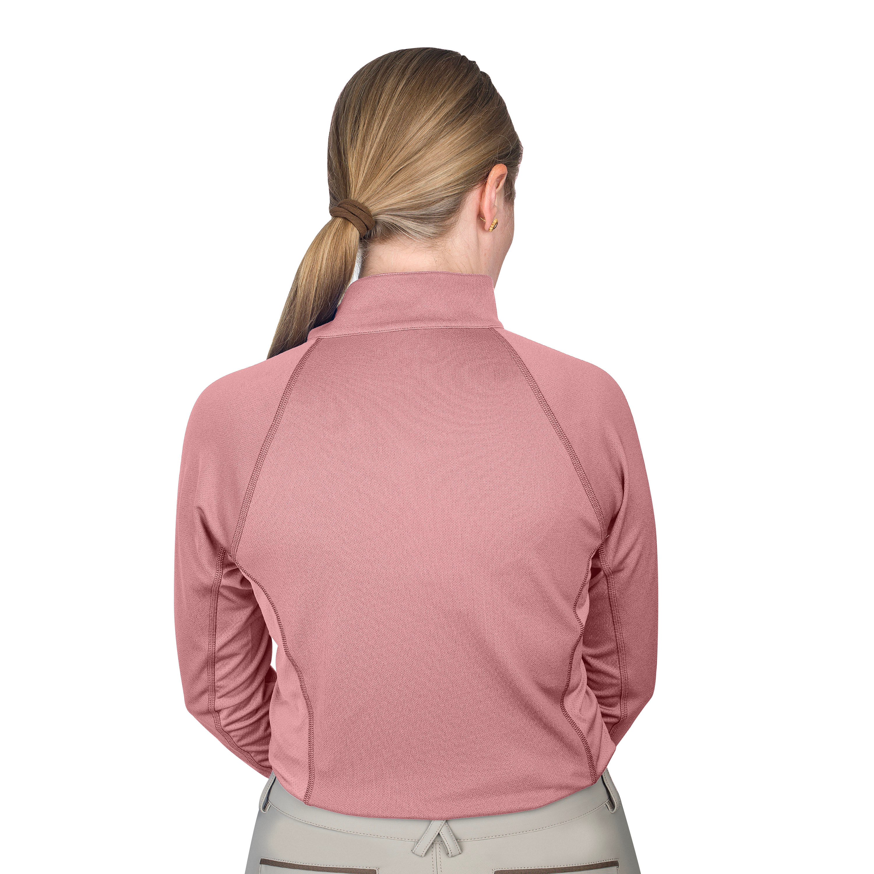 Ovation Women's 1/4 Zip Long Sleeve Solid Color Sun Shirt