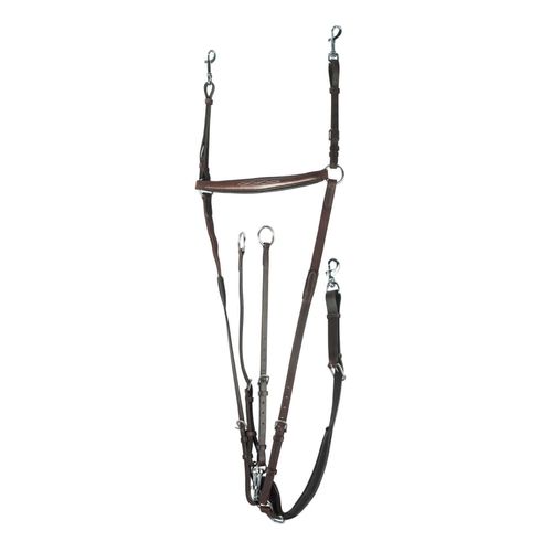 BARGAIN BARN: Horze Venice Combined Running Martingale Breastplate - Cob - Dark Brown