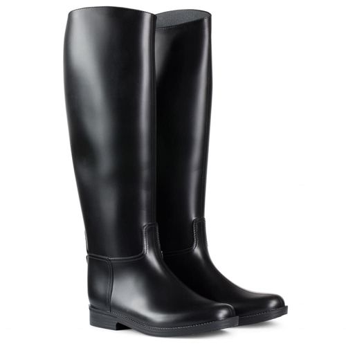 OVERSTOCK: Horze Chester Rubber Tall Dress Boots - 39 - Black