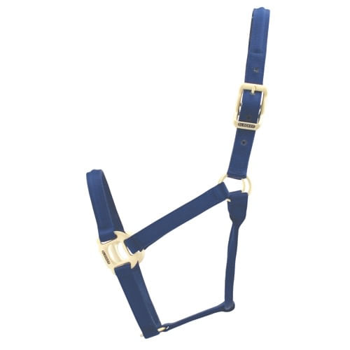 BARGAIN BARN: Blocker Halter w/Cable Reinforced Crown and Nose - Large Horse - Navy