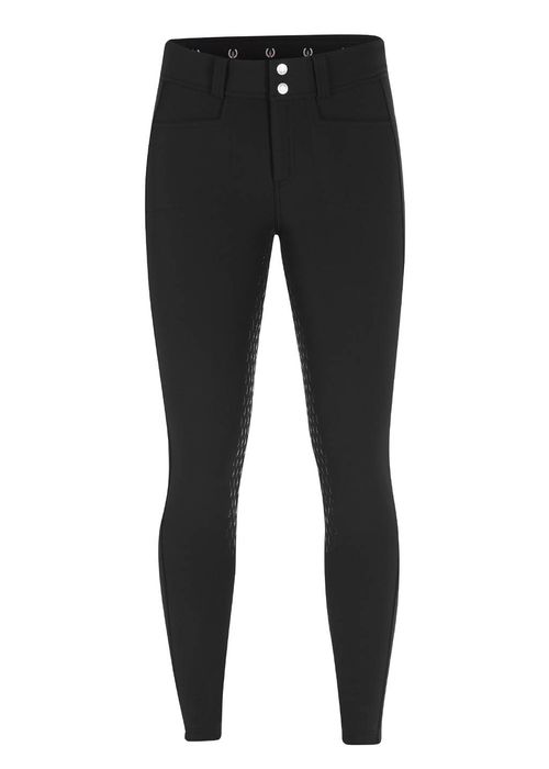 OPENBOX: Kerrits Women's 3-Season Tailored Knee Patch Breeches - Large - Black