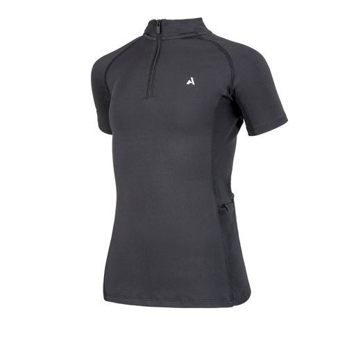 Shires Aubrion Kids' React Short Sleeve Sun Shirt - Shadow