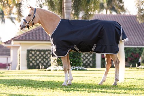 Amigo 1200D Pony Turnout 50g - Black/Titanium Grey/Silver