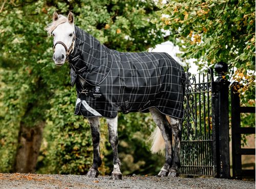 Rhino Plus Pony Turnout Bundle (0g + 200g) - Black Check/Black/White