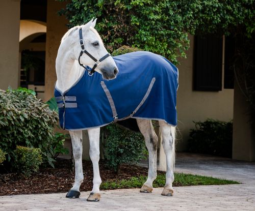 Rambo Stable Sheet - Navy/Thunderstorm Grey/Silver