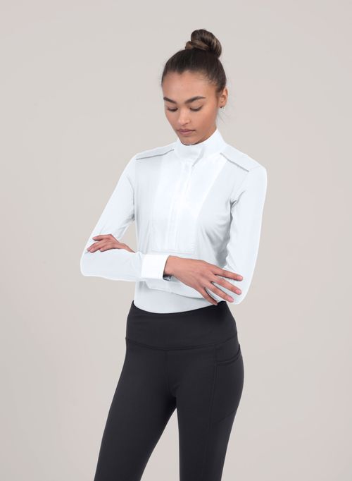 Chestnut Bay Women's SkyCool Liberty Long Sleeve Show Shirt - White