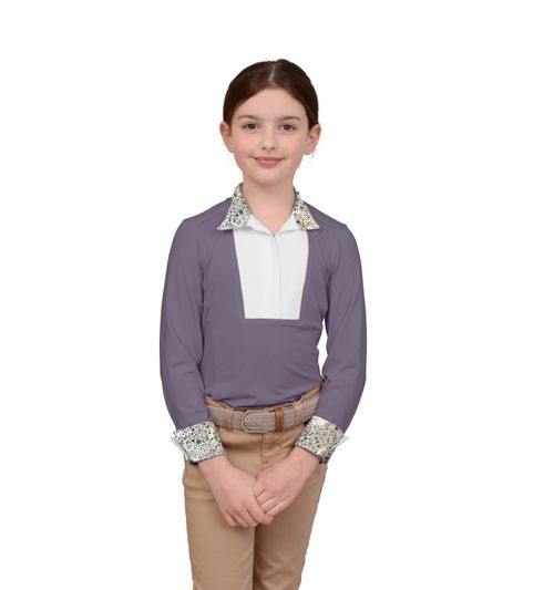Chestnut Bay Kids' SkyCool Liberty Long Sleeve Show Shirt - Jasper