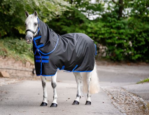 Amigo Ripstop 900D Plus Pony Turnout 0g - Black/Classic Blue