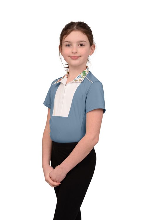 READY TO SHIP: Chestnut Bay Kids' SkyCool Liberty Sport Short Sleeve Show Shirt - Medium - Skyblue(2023)
