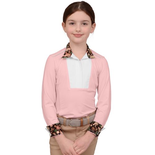 READY TO SHIP: Chestnut Bay Kids' SkyCool Liberty Long Sleeve Show Shirt - Large - Blush(2023)