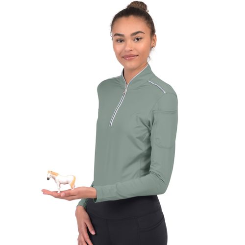 READY TO SHIP: Chestnut Bay Women's Performance Rider SkyCool Long Sleeve Shirt - X Small - Sage (2023)