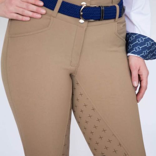 BARGAIN BARN: Romfh Women's Lexy 3-Button Full Grip Breeches - 24 Long - Sandstone