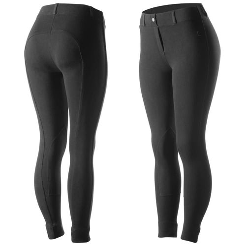 OPENBOX: Horze Women's Ella Pull Up Knee Patch Tights - EU 44/US 32 - Black