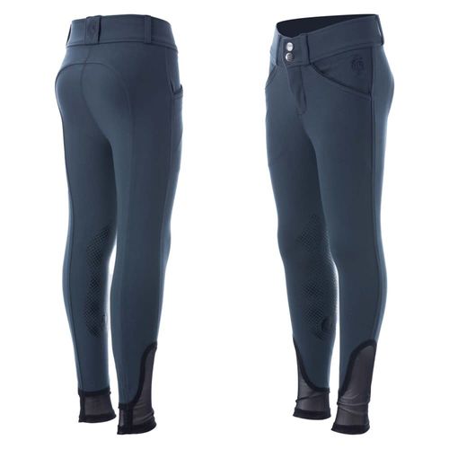 OPENBOX: Equinavia Kids' Greta Silicone Knee Patch Breeches - 16 - Moon Indigo Blue/Navy