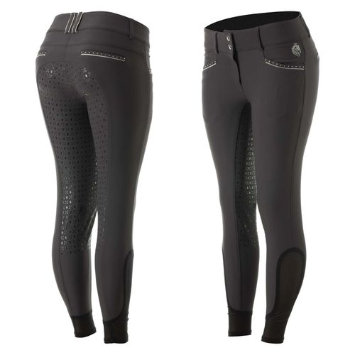OVERSTOCK: Equinavia Women's Victoria Silicone Full Seat Breeches - 30 - Anthracite