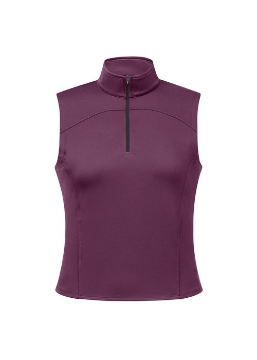 BARGAIN BARN: Kerrits Women's Quarter Zip Sleeveless Performance Top - Medium - Berry