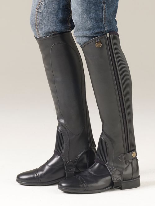 BARGAIN BARN: Ovation EquiStretch II Half Chaps - Small - Black