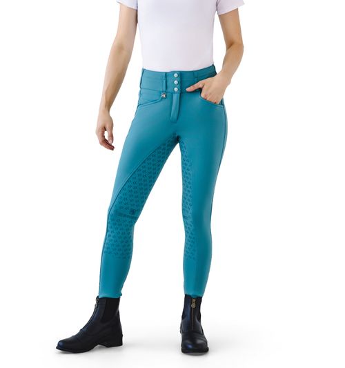 Romfh Women's Evelyn 3 Button Full Grip Breeches - Lagoon