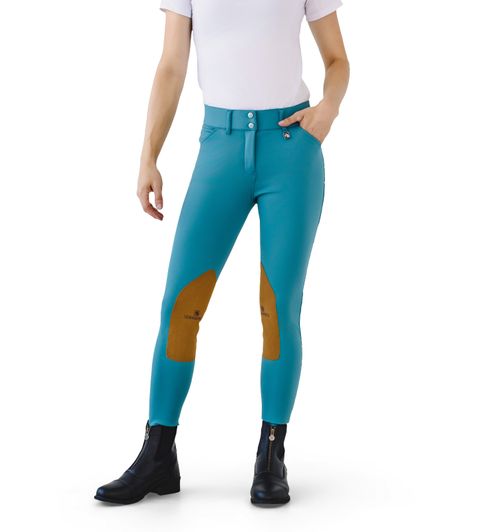 Romfh Women's Willow Knee Patch Euroseat Breeches - Lagoon