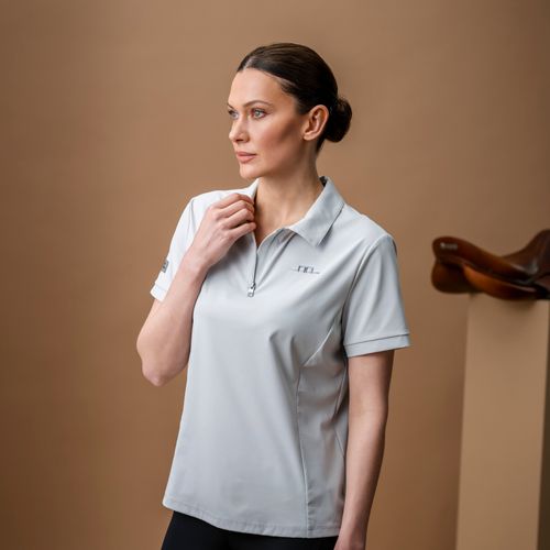 OVERSTOCK: Alessandro Albanese Women's Alessia Polo - Medium - Light Grey