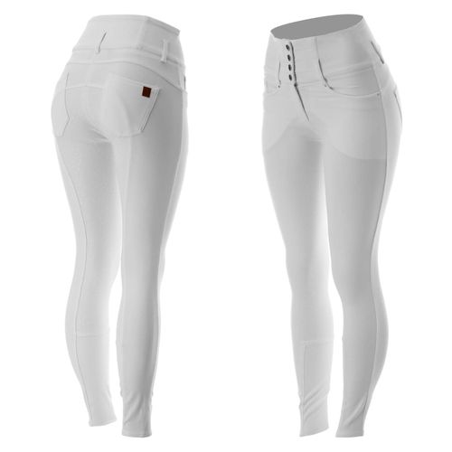 BARGAIN BARN: Horze Women's Tara Full Seat Breeches - EU 34/US 22 - White