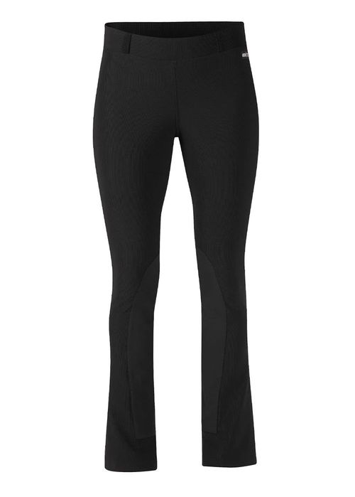 OPENBOX: Kerrits Women's Microcord Extended Knee Patch Bootcut Tights - Medium Regular - Black