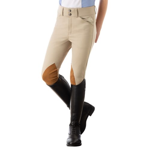 OPENBOX: Equinavia Kids' Tuva Show Knee Patch Breeches - 16 - Tan