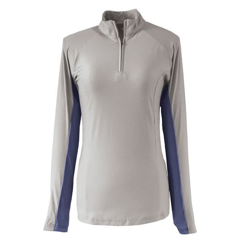 OPENBOX: Ovation Women's Altitude Solid Sun Shirt - 36 - Grey/Navy