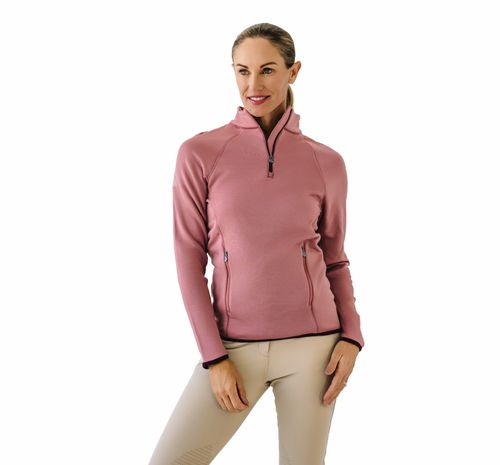 Ovation Women's Half Zip Riding Fleece - Muted Clay