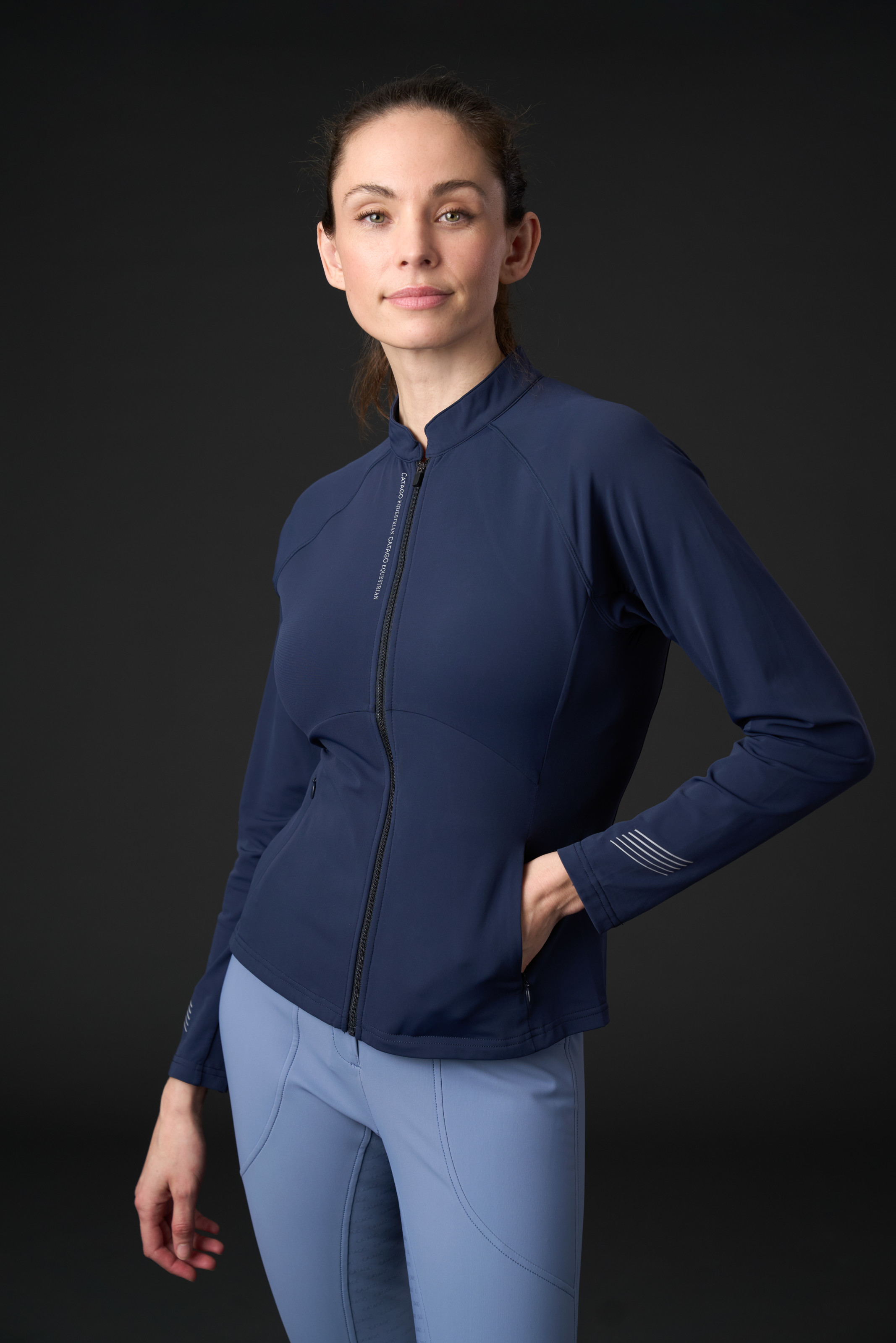 Catago Women's Brett Zip Cardigan - Navy - Catago-531002-NAVY