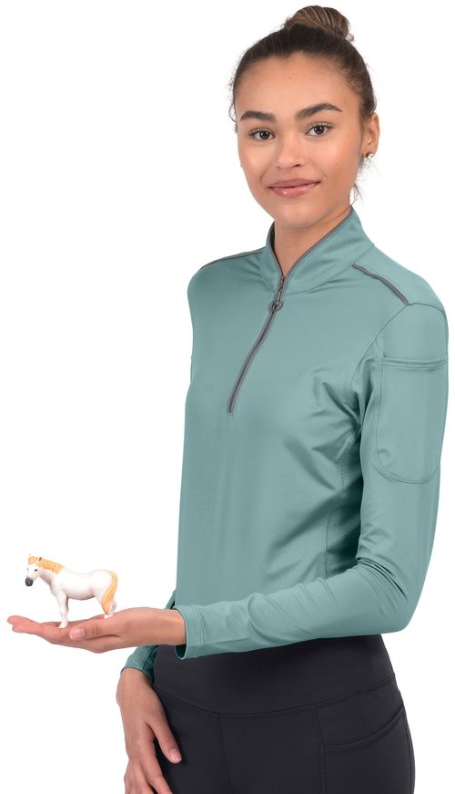 Chestnut Bay Women's Performance Rider SkyCool Long Sleeve Shirt - Aqua