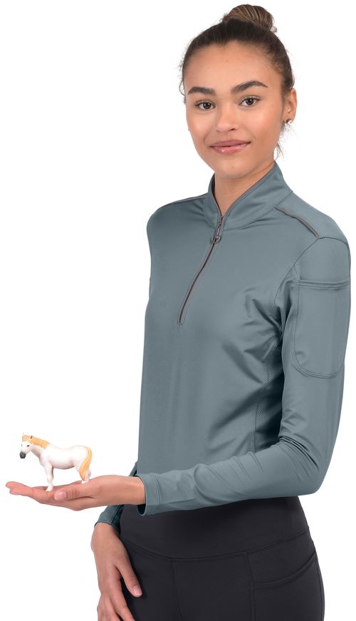 Chestnut Bay Women's Performance Rider SkyCool Long Sleeve Shirt - Slate