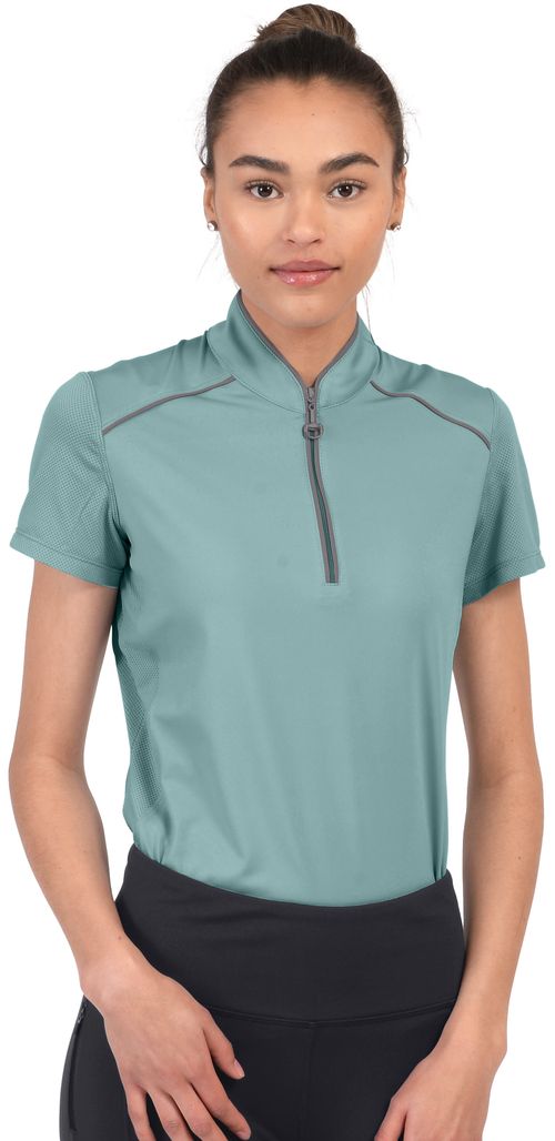Chestnut Bay Women's Performance Rider SkyCool Sport Short Sleeve Shirt - Aqua