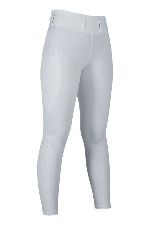HKM Women's Jil High Waist Silicon Full Seat Tights - White