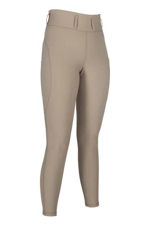 HKM Women's Jil High Waist Silicon Knee Patch Tights - Beige