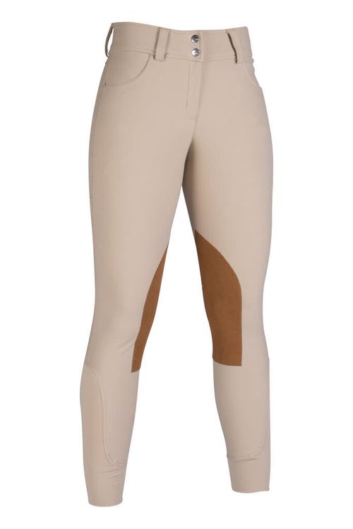 HKM Women's Hunter Alos Knee Patch Breeches - Sand
