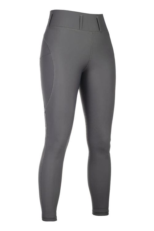 HKM Women's Jil High Waist Silicon Knee Patch Tights - Grey