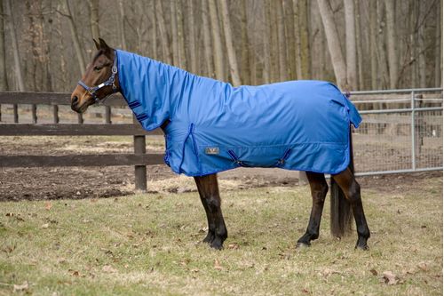 TuffRider 600 D Comfy Winter Combo Neck Turnout Blanket 200g - Palace Blue