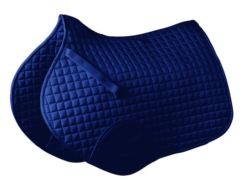 BARGAIN BARN: Roma Mini Quilt Shaped Saddle Pad - Horse - Navy