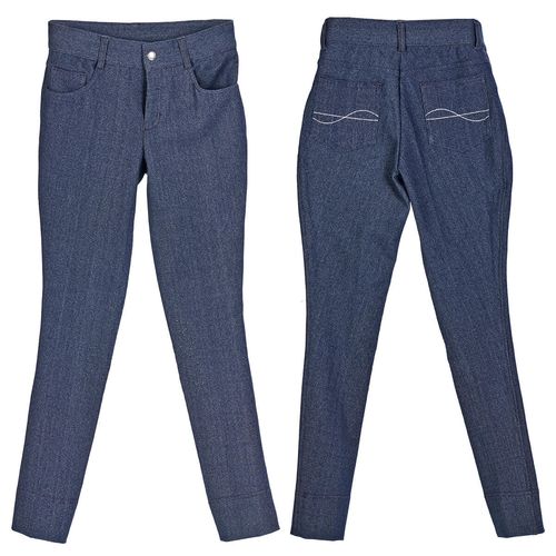 BARGAIN BARN: Equistar Kids' Comfort Riding Jeans - Large - Denim